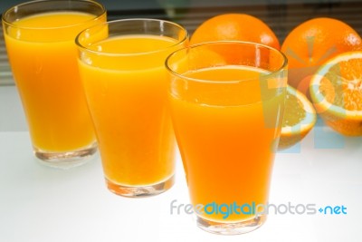 Fresh Orange Juice Stock Photo