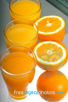 Fresh Orange Juice Stock Photo