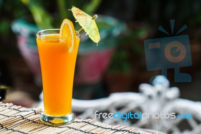 Fresh Orange Juice Stock Photo