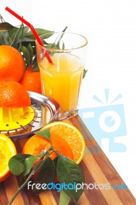 Fresh Orange Juice Stock Photo