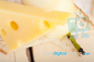 Fresh Pears And Cheese Stock Photo