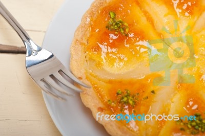 Fresh Pears Pie Dessert Cake Stock Photo