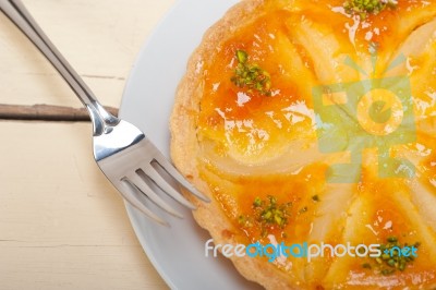 Fresh Pears Pie Dessert Cake Stock Photo