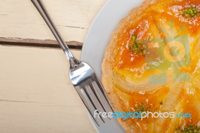 Fresh Pears Pie Dessert Cake Stock Photo