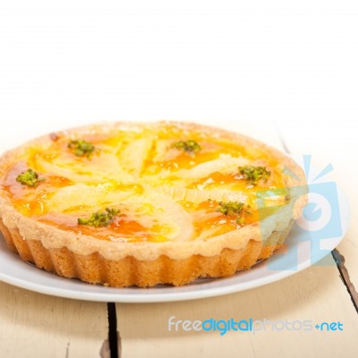 Fresh Pears Pie Dessert Cake Stock Photo