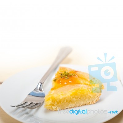 Fresh Pears Pie Dessert Cake Stock Photo