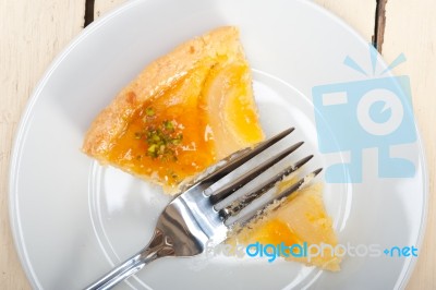 Fresh Pears Pie Dessert Cake Stock Photo