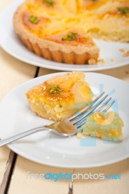 Fresh Pears Pie Dessert Cake Stock Photo