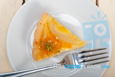 Fresh Pears Pie Dessert Cake Stock Photo