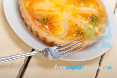 Fresh Pears Pie Dessert Cake Stock Photo