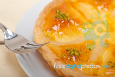 Fresh Pears Pie Dessert Cake Stock Photo