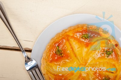 Fresh Pears Pie Dessert Cake Stock Photo