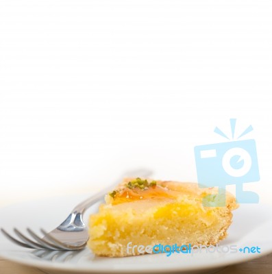 Fresh Pears Pie Dessert Cake Stock Photo