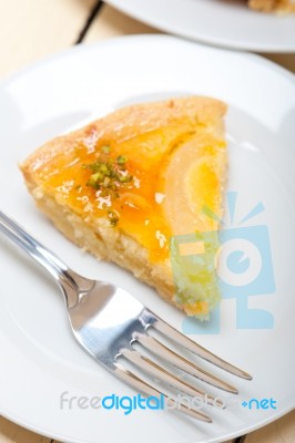 Fresh Pears Pie Dessert Cake Stock Photo