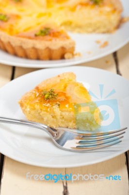 Fresh Pears Pie Dessert Cake Stock Photo