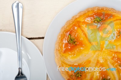 Fresh Pears Pie Dessert Cake Stock Photo