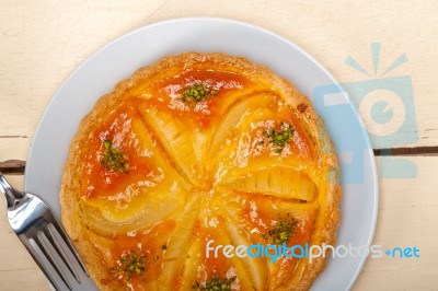 Fresh Pears Pie Dessert Cake Stock Photo