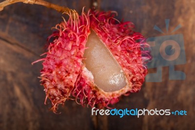 Fresh Rambutan Fruits Stock Photo