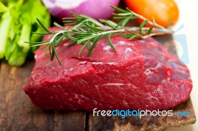 Fresh Raw Beef Cut Ready To Cook Stock Photo