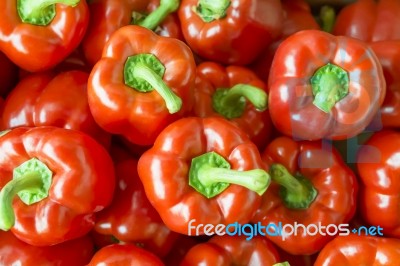 Fresh Red Bell Pepper Stock Photo