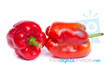 Fresh Red Bell Pepper Stock Photo