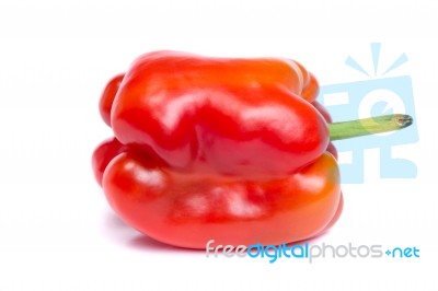 Fresh Red Bell Pepper Stock Photo