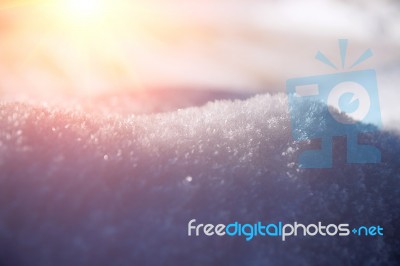 Fresh Snow Cover,winter Background Stock Photo