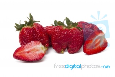 Fresh Strawberries Fruits Stock Photo