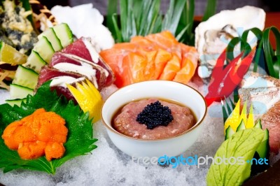 Fresh Sushi Choice Combination Assortment Selection Stock Photo