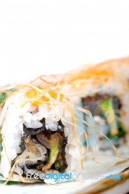 Fresh Sushi Choice Combination Assortment Selection Stock Photo