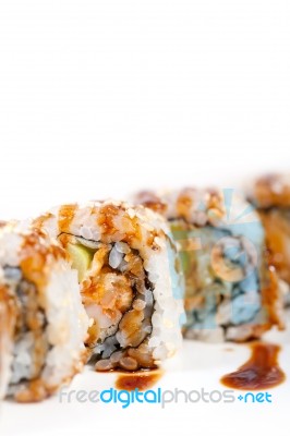 Fresh Sushi Choice Combination Assortment Selection Stock Photo