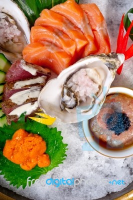 Fresh Sushi Choice Combination Assortment Selection Stock Photo