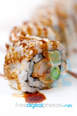 Fresh Sushi Choice Combination Assortment Selection Stock Photo