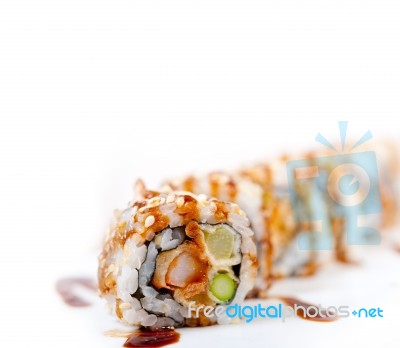 Fresh Sushi Choice Combination Assortment Selection Stock Photo