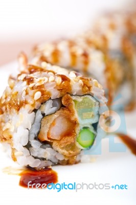 Fresh Sushi Choice Combination Assortment Selection Stock Photo