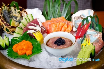 Fresh Sushi Choice Combination Assortment Selection Stock Photo