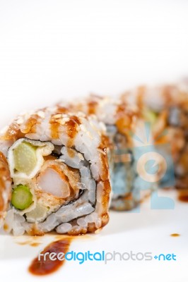 Fresh Sushi Choice Combination Assortment Selection Stock Photo