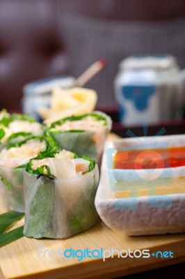 Fresh Sushi Choice Combination Assortment Selection Stock Photo