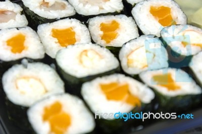 Fresh Sushi Dinner Stock Photo