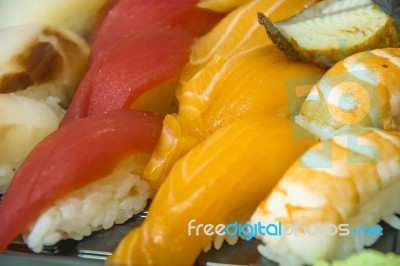 Fresh Sushi Dinner Stock Photo