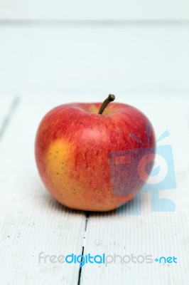 Fresh Tasty Red Apple Fruit Isolated On A White Background Stock Photo