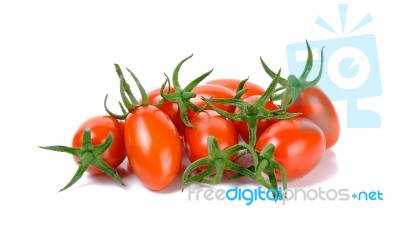 Fresh Tomato Isolated On The White Background Stock Photo