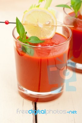 Fresh Tomato Juice Stock Photo