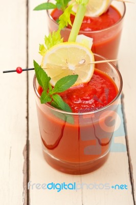 Fresh Tomato Juice Stock Photo