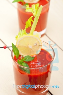 Fresh Tomato Juice Stock Photo