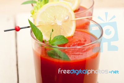 Fresh Tomato Juice Stock Photo