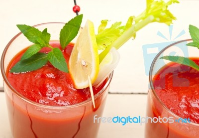 Fresh Tomato Juice Stock Photo