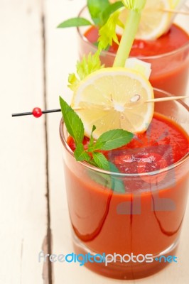 Fresh Tomato Juice Stock Photo