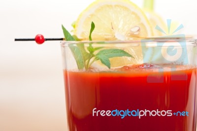 Fresh Tomato Juice Stock Photo