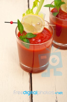 Fresh Tomato Juice Stock Photo